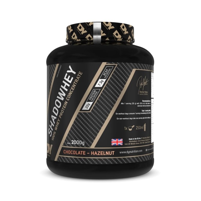 Proteină Concentrată 100% din Zer Shadowhey 2KG Ciocolata cu Alune - Dorian Yates Nutrition