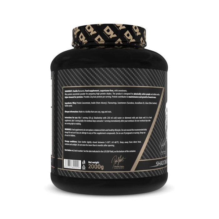 Proteină Concentrată 100% din Zer Shadowhey 2KG Vanilie - Dorian Yates Nutrition