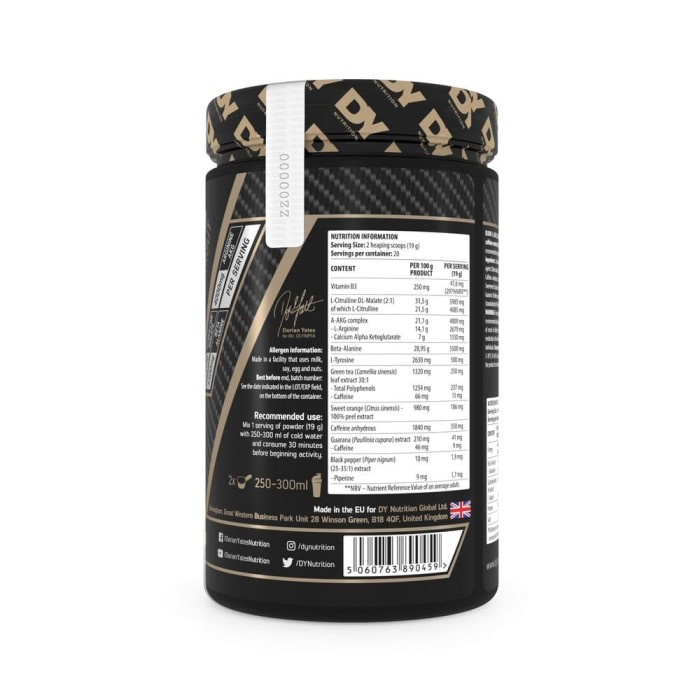 Blood & Guts Pre-Workout 380g Pere si Kiwi - Dorian Yates Nutrition