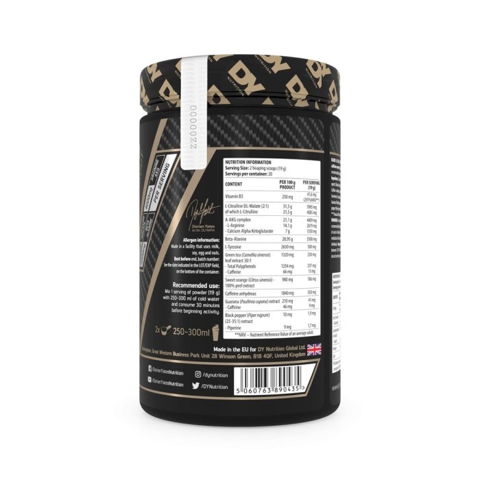 Blood & Guts Pre-Workout 380g Blueberry - Dorian Yates Nutrition