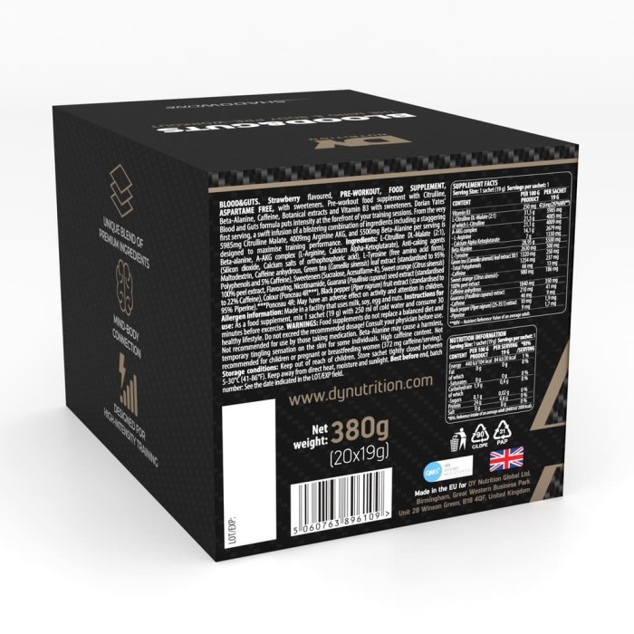 Blood & Guts Pre-Workout Cutie 20 plicuri Capsuni - Dorian Yates Nutrition