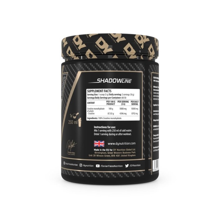 Creatină Monohidrată 300g fara aroma - Dorian Yates Nutrition