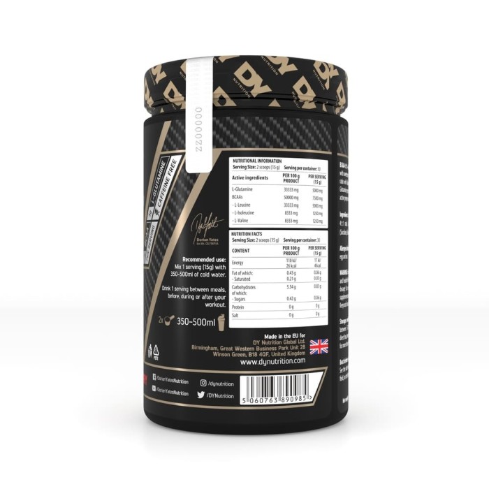 copie a Glutamină HIT BCAA 4:1:1 Căpșuni 450g - Dorian Yates Nutrition