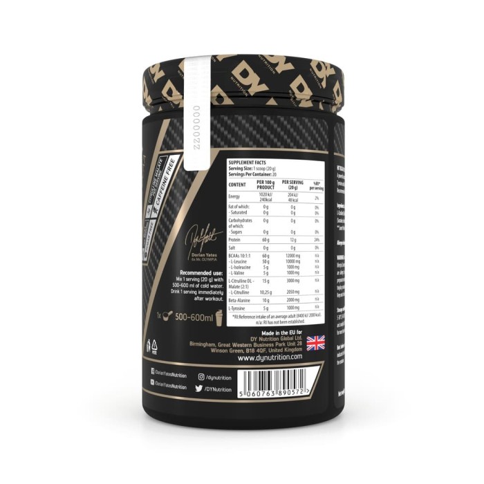 HIT BCAA 10:1:1 Mango 400g - Dorian Yates Nutrition
