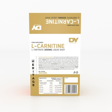 Aminoacid L-Carnitină Heritage Portocale 20X25ml - Dorian Yates Nutrition