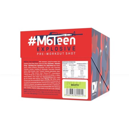 Pre-Workout Shot Lichid M6Teen Mojito 12x60ml - Dorian Yates Nutrition
