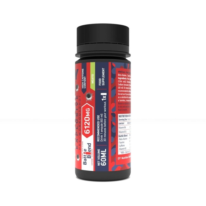 Pre-Workout Shot Lichid M6Teen Mojito 12x60ml - Dorian Yates Nutrition