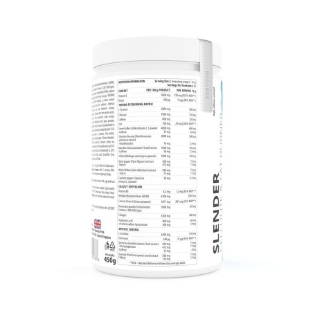 Slender Zmeură - Anti Celulitic, Arzător de Grăsimi 450g - Dorian Yates Nutrition