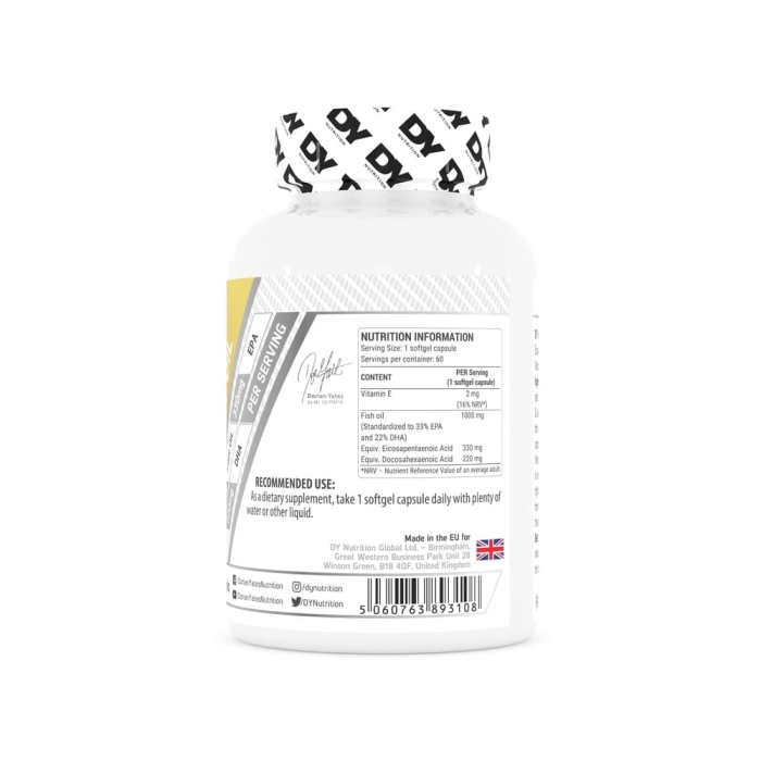 Omega-3 Ulei de Pește, 60 capsule moi - Dorian Yates Nutrition