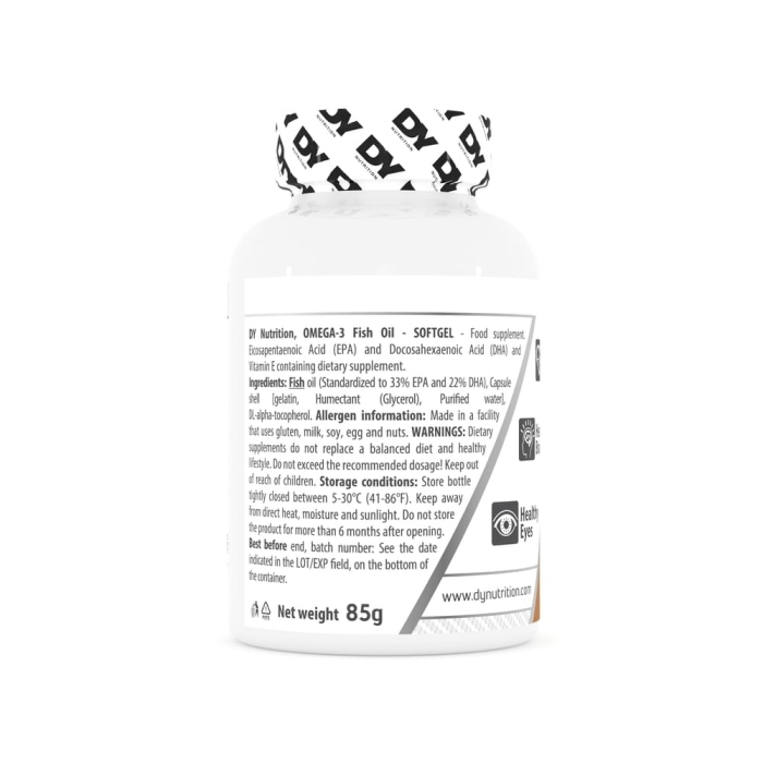 Omega-3 Ulei de Pește, 60 capsule moi - Dorian Yates Nutrition