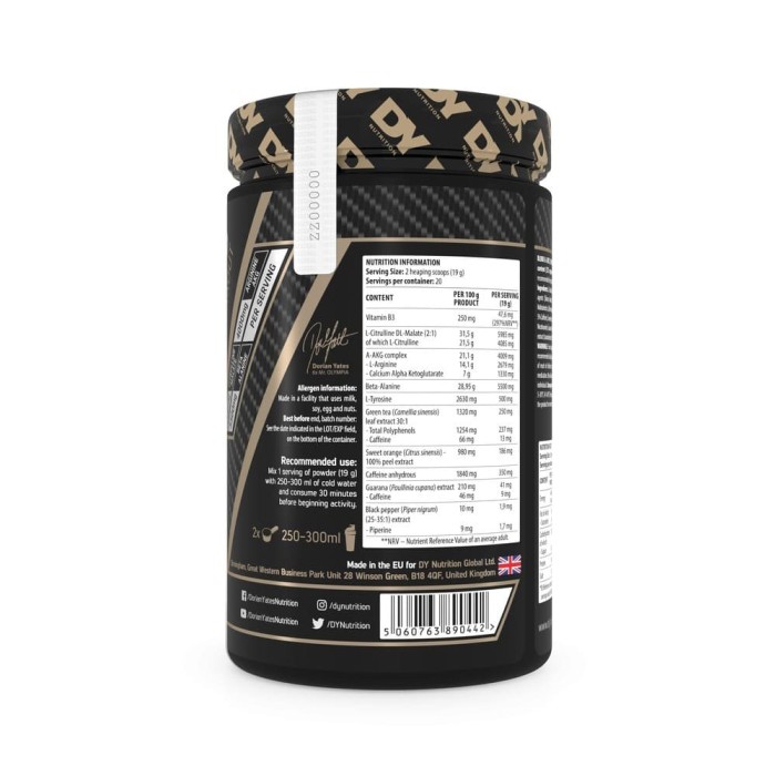Blood & Guts Pre-Workout 380g Cola - Dorian Yates Nutrition